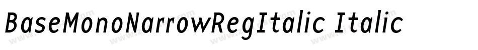 BaseMonoNarrowRegItalic Italic字体转换